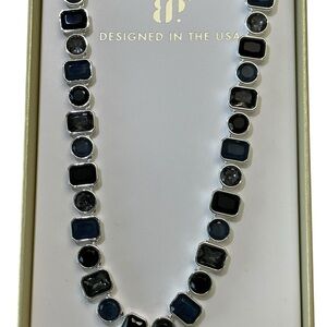 Bomb Party Jewel Candy Necklace Sugared Bliss/Luxe Licorice Silver Plated NIB